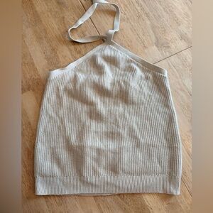 J. Crew Cream Ribbed Knit Top